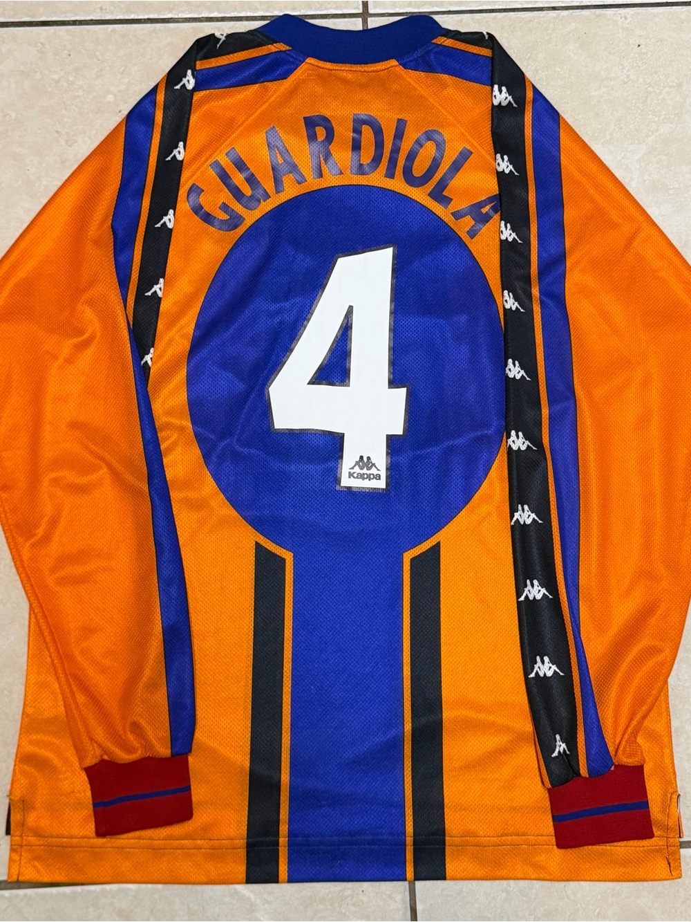 1997-98 FC Barcelona Away Kappa Long Sleeve Player Issue Jersey